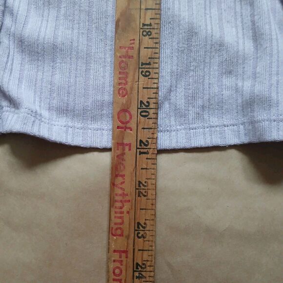 H&M Button Up Long Sleeve Cardigan Size XXL Lavender Ribbed Classic 90s Preppy - Picture 7 of 7